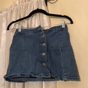 High Rise Denim Skirt